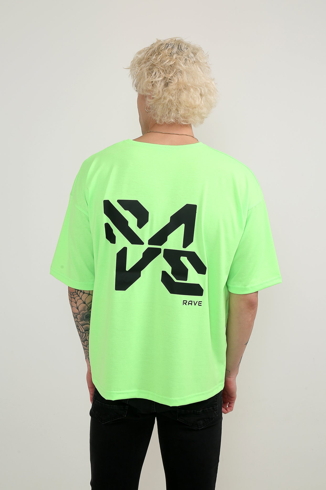 Rave Oversize Neon Yeşil T-Shirt
