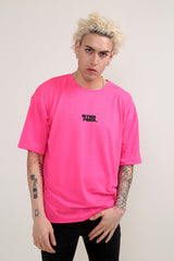 MTHRFCKR Oversize Neon Pembe T-Shirt